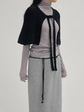 Boucle Strap Cape Cardigan