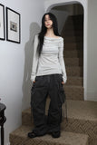 Pale drape top