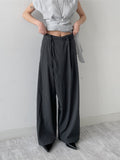 Unbalance Nylon Strap Wide Pants