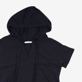 Jooah V-neck Hooded Short Sleeve T-shirt