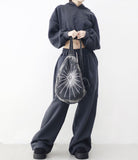 Diction Embroidered Crop Over Hoodie