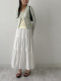 Layered Tiered Flare Long Skirt
