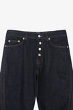 Curve stitch low denim pants