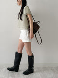 Merry Two-Buckle Long Rain Boots