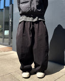 Peach Cotton Side Pocket Balloon Pants