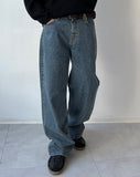 Dark Blue Wide Denim