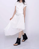 Aurora Halter Draping Unbalance Chiffon One Piece