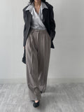 Quarter Two-Way Wrap Long Blouse