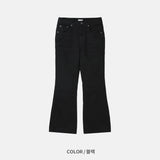 Crow Black Flare Denim