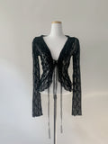 Ener Lace Frill Cardigan