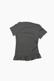 Drape frill slim tee