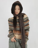Knit hoodie balaclava