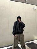 Vintage Leather Hood Jacket