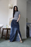 Leather belt middle boots