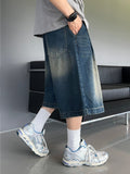 Deep Tuck Brush Bermuda Denim