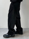 Half & Half Leather Sweatpants