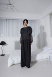 double waist pintuck slacks
