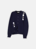 Peace Argyle Collar Cardigan