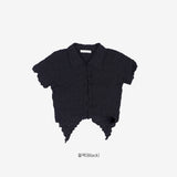Crinkle Unbalanced Button Shirt