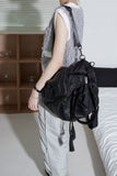 black bucket backpack