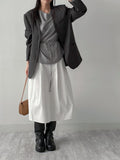 Cowl Belted Loose-Fit Blouse