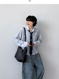Brill Stripe Crop Shirt