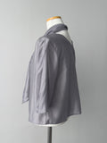 Ray Balloon Tie Half Blouse