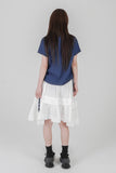 TIERED COTTON SKIRT
