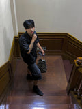 Undercutting Cargo Black Half Denim