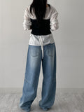 Shirred Ribbed Layered Tube Top