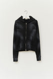 Tank Fading Waffled Zip Hoodie