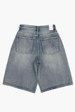 Senti twill denim bermuda pants