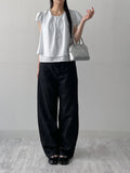 [non-fade/unisex] Rainy Semi Wide Denim Pants