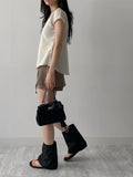 [2way] French Twill Nylon Handbag