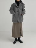 Oat Mohair Over Fit Coat Jacket