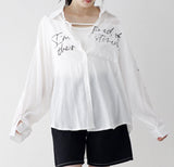 Revill See-Through Lettering Shirt