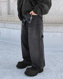 Border pocket balloon jeans