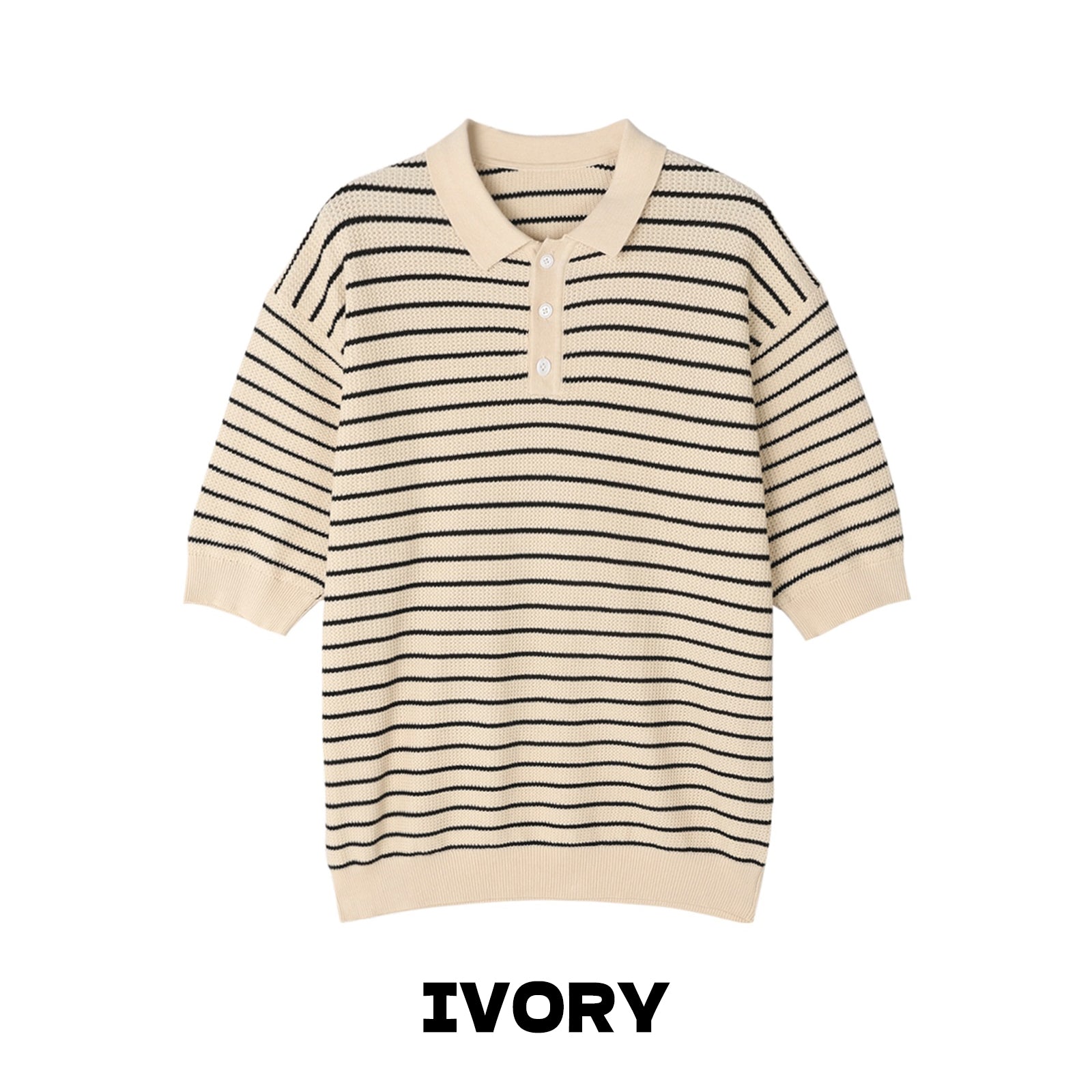 【HI FI FNK】Seli Striped Collar Knit HI FI FNK(ハイファイファンク) - セリボーダー襟付きニット