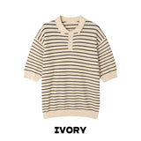 Seli Striped Collar Knit