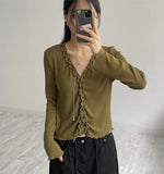 Collie V-Neck Cardigan T-Shirt