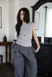 Frill skirt nylon pants