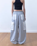 Patch Nylon Curved Pants