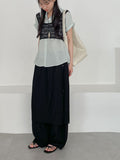 Wrinkle Wrap Layered Wide Pants