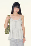 Valine frill bustier top
