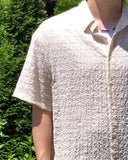 Seullo see-through check short sleeve shirt