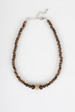 Antique dark wood necklace