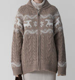 Nordic Knit Zip-up Jacket