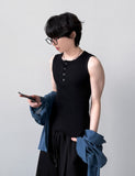 Bertin Henley-Neck Sleeveless