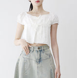 Arora shirring ribbon t-shirt