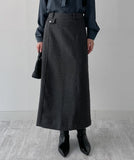 [FW] Dewey Pocket H-Line Long Skirt